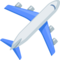Airplane emoji on Facebook