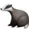 Badger emoji on Facebook