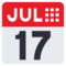 Calendar emoji on Emojione