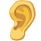 Ear emoji on Facebook