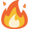 Fire emoji on Facebook