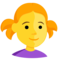 Girl emoji on Messenger