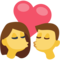 Kiss emoji on Facebook