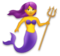 Mermaid emoji on LG