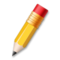 Pencil emoji on LG