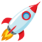 Rocket emoji on Emojione