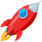 Rocket emoji on Messenger