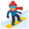 Snowboarder emoji on Emojione