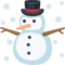 Snowman emoji on Facebook