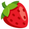 Strawberry emoji on Emojione