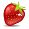Strawberry emoji on Emojidex