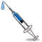 Syringe emoji on Emojidex