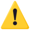 Warning emoji on Emojione