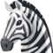 Zebra emoji on Facebook