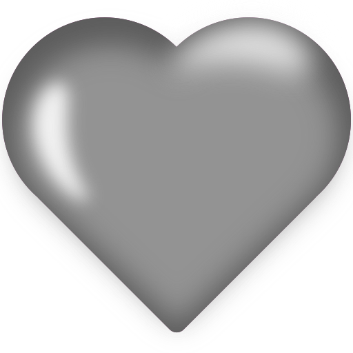 Grey heart sample emoji