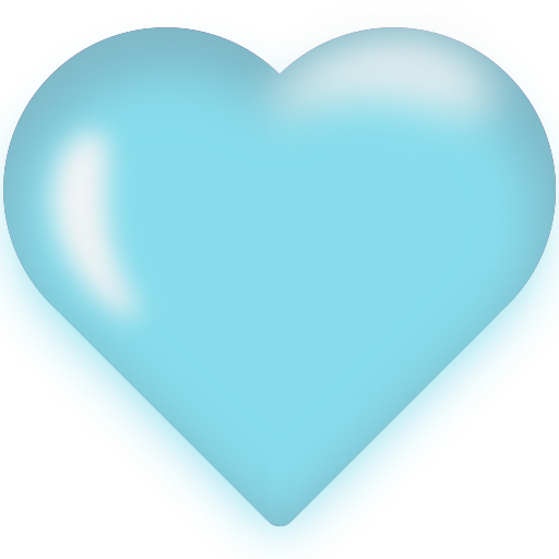 Light blue heart sample emoji